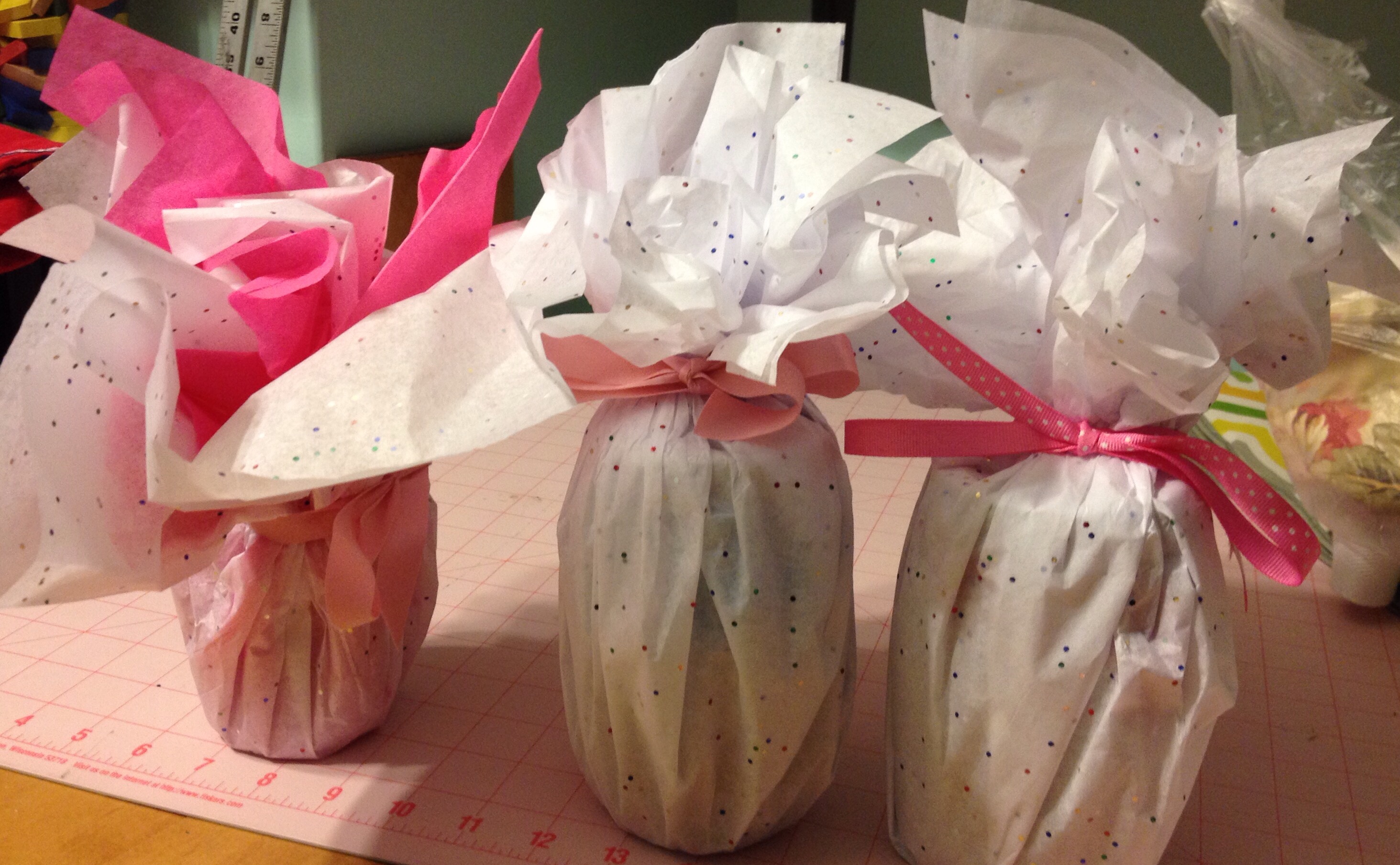 Gift wrap the jars