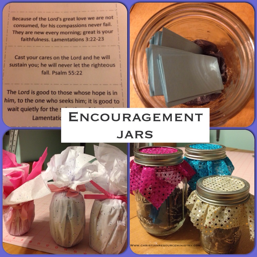 make your own encouragement jar with Scripture