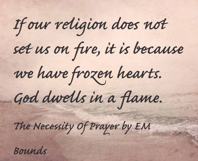 EM Bounds quote on the fire of God