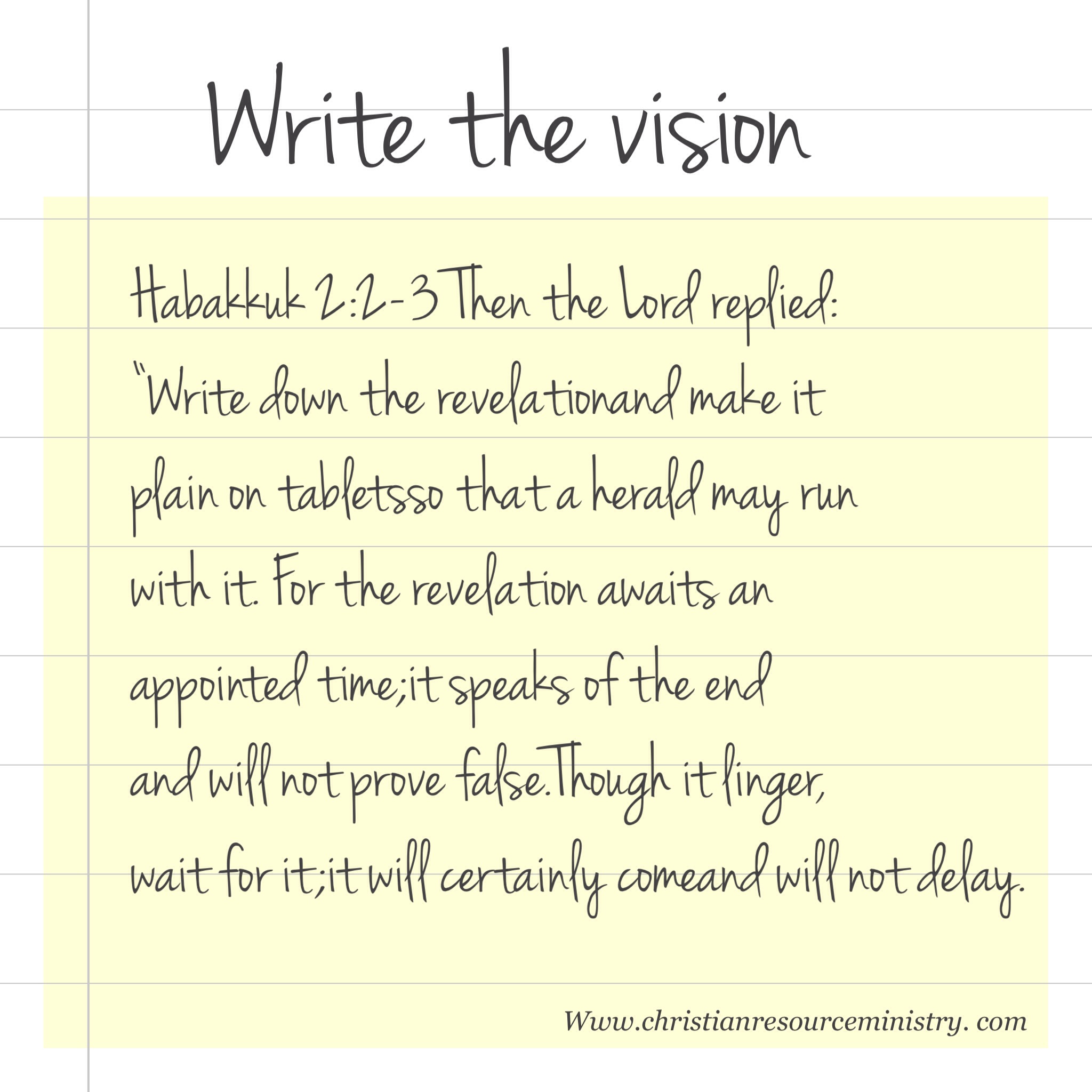 scripture for iwrite down the vision and make it pplain