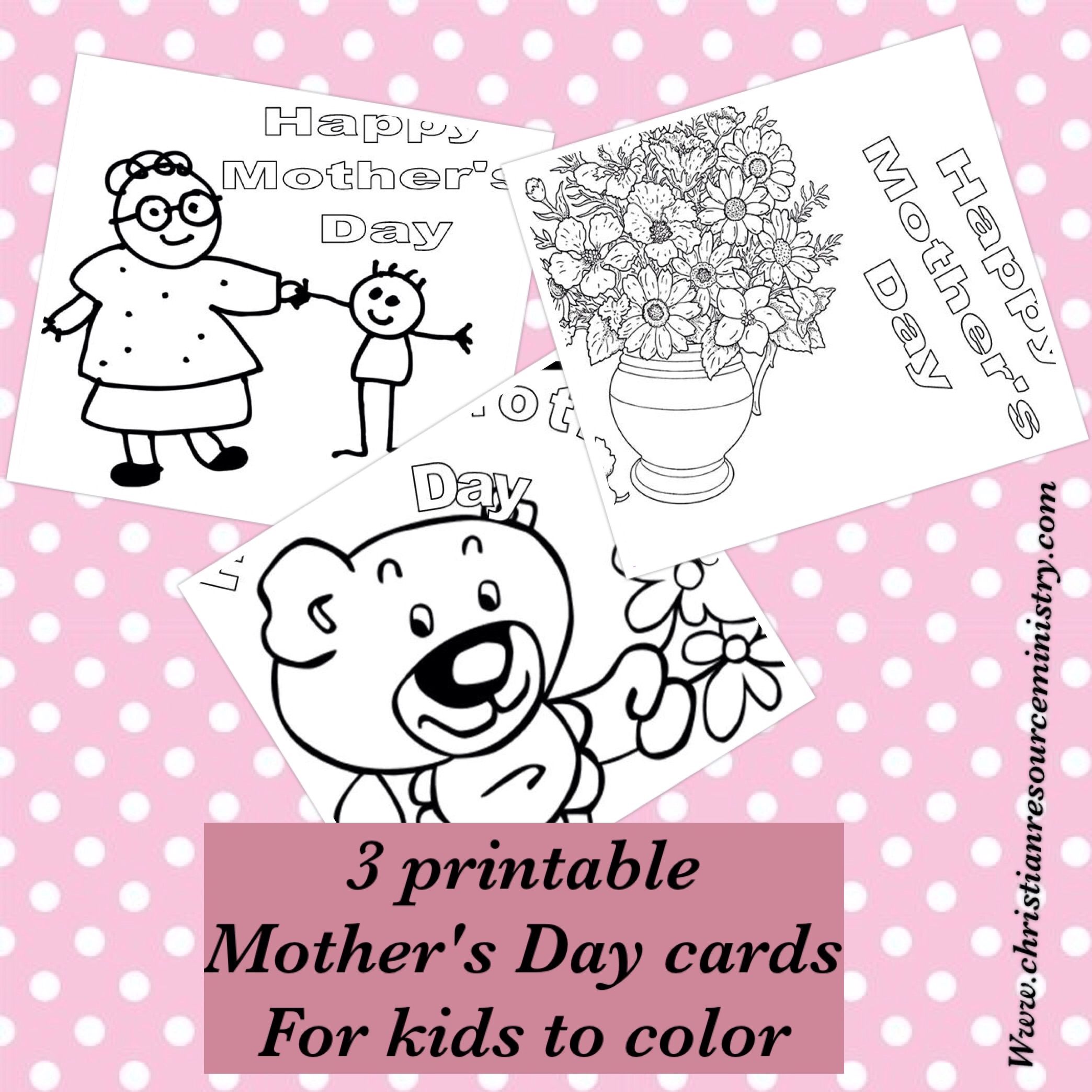 Printable Mother s Day Cards for kids